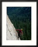 View of a climber on the face of El Capitan