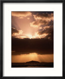 Rays of Sunlight Break Through the Clouds at Sunset  Cape Le Grand National Park  Australia