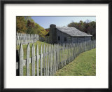 Fence and Cabin  Hensley Settlement  Cumberland Gap National Historical Park  Kentucky  USA