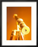 Antique Brass Telescope in Orange Light