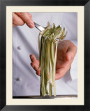 Chef Holding Pasta Over Pot