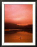 Person in Rowboat on Bavarian Lake  Germany