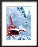 A Snow-Covered Sculpture in Volunteer Park  Seattle  Washington  USA