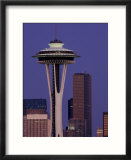 Space Needle at Dusk  Seattle  Washington  USA