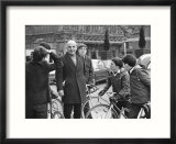 Savalas Telly  Surronded by Young Fans  During a Walk in London with Wife Kojak  February 1968