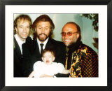 Bee Gees Pop Group Maurice Gibb Robin Gibb and Barry Gibb with His Baby Daughter Alexandra