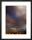 Sunset Over City with Tv Tower in Distance  Yerevan  Armenia