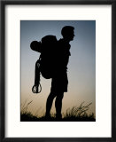 Male Hiker  Silhouetted  Melbourne  Australia