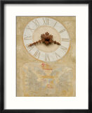 Clock Tower Detail in Hilltop Medieval Town  Bergamo  Italy