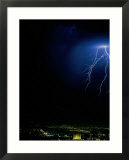 Lightning Storms Over the San Fernando Valley  Los Angeles  California  USA
