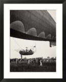 A Dirigible Takes off from Campalto  in the Province of Venice