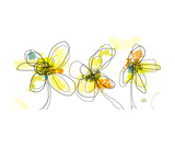 Three Yellow Flowers