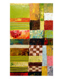 Abstract Color Study With Checkerboard And Stripes