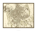 Sepia Map of Rome