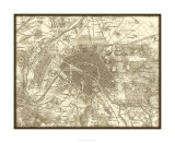 Sepia Map of Paris