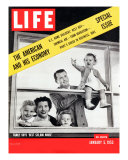 The American and his Economy  Family with Three Kids Taken  January 5  1953