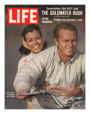 Actor Steve McQueen with Wife on Motorcycle  July 12  1963
