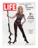 Actress Jane Fonda Wearing Space-Age Costume for Role in "Barbarella"  March 29  1968