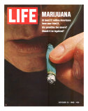 Marijuana  Man with Joint by his Mouth  October 31  1969