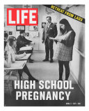 Pregnant Teenager Reading in Front of Class  April 2  1971