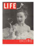 Actress Jeanne Crain Taking a Bubble Bath in a Scene from the Film "Maggie"  September 30  1946