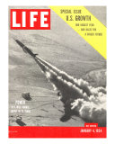 US Growth  Jet Flying with Trail of Smoke  January 4  1954
