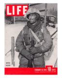 US Soldier Private George Kelly Dressed in Winter Gear on the Western Front  February 26  1945