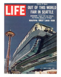 Monorail and Space Needle at World's Fair in Seattle  May 4  1962