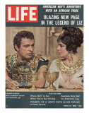 Actors Richard Burton and Elizabeth Taylor on Set of Film "Cleopatra "  April 13  1962