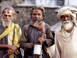 Religious Men in Traditional Dress  Katmandu  Nepal
