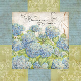 Flowers on Blue I