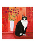 Cat with Carnations