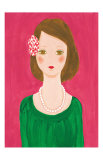 Girl with a Flower Hair Ornament