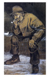 Fishman with a Sou'wester Sitting with a Pipe