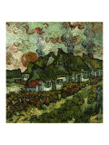 Cottages and Setting Sun