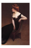 Woman Reclining in Black Dress