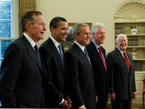 Side View of All Living Presidents and Newly Elected Barack Obama  January 7  2009