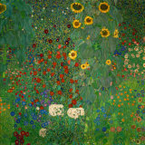 Farm Garden with Sunflowers  c1912