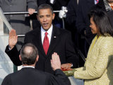 Barack Obama Sworn in by Chief Justice Roberts as 44th President of the United States of America