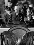 President Harry S Truman Delivers Inaugural Address from Capitol Portico  January 20  1949