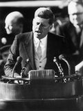President John F Kennedy Delivers Inaugural Address after Taking Oath of Office  January 20  1961
