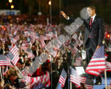Barack Obama during election night in Grant Park on November 4  2008 in Chicago  Illinois