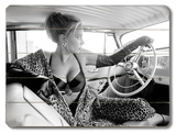 Hot Rod Leopard Pin Up Girl