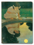 Girl looking in Pond