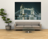 Bridge Lit Up at Night  Tower Bridge  London  England