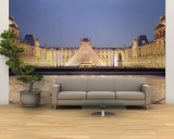 Light Illuminated in the Museum  Louvre Pyramid  Paris  France