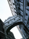 Bridge of Sighs Stretching Between Buildings in Venice  Italy