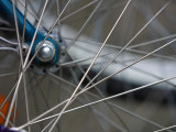 Close-Up of Wired Bicycle Spokes