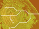 Abstract Pattern over Globe