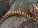 Industrial Metal Gears with Rusty Surface